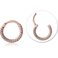 ROSE GOLD PVD COATED SURGICAL STEEL MULTI PURPOSE CLICKER PIERCING