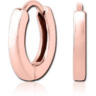 ROSE GOLD PVD COATED SURGICAL STEEL HUGGIES PAIR
