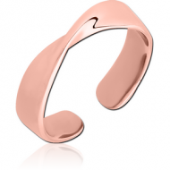 ROSE GOLD PVD COATED SURGICAL STEEL TOE RING - TWIST