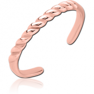 ROSE GOLD PVD COATED SURGICAL STEEL TOE RING - TWITST ROPE