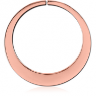 ROSE GOLD PVD COATED SURGICAL STEEL HOOP EARRINGS FOR TUNNEL - ROUND PIERCING