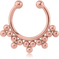 PVD ROSE GOLD STEEL FAKE SEPTUM RING PIERCING