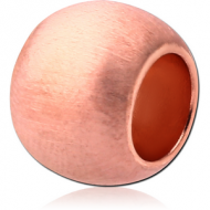 STERLING SILVER 925 ROSE GOLD PVD COATED BEAD - ROUND MATT FINISH