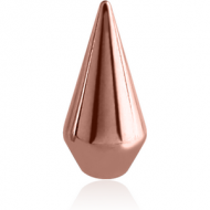 ROSE GOLD PVD COATED SURGICAL STEEL SPEAR CONE PIERCING