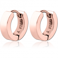 ROSE GOLD PVD COATED STAINLESS STEEL HUGGIES PAIR