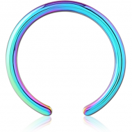 RAINBOW PVD COATED SURGICAL STEEL BALL CLOSURE RING PIN