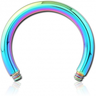 RAINBOW PVD COATED SURGICAL STEEL CIRCULAR BARBELL PIN