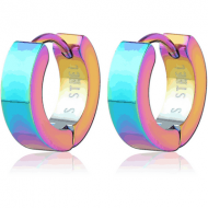 RAINBOW PVD COATED STAINLESS STEEL HUGGIES PAIR