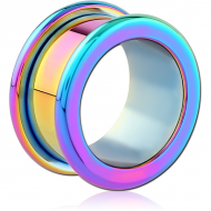 RAINBOW PVD COATED STAINLESS STEEL THREADED TUNNEL PIERCING