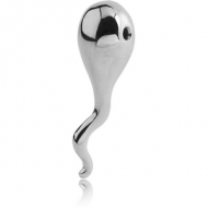 SURGICAL STEEL ATTACHMENT FOR BALL CLOSURE RING - SPERM PIERCING
