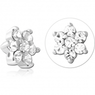 SURGICAL STEEL ATTACHMENT FOR BALL CLOSURE RING - STAR PIERCING