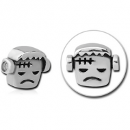 SURGICAL STEEL ATTACHMENT FOR BALL CLOSURE RING - FRANKENSTEIN PIERCING