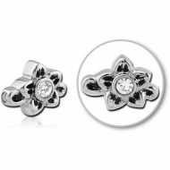 SURGICAL STEEL JEWELLED ATTACHMENT FOR BALL CLOSURE RING - FILIGREE PIERCING