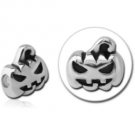 SURGICAL STEEL ATTACHMENT FOR BALL CLOSURE RING - PUMPKIN PIERCING