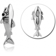 SURGICAL STEEL ATTACHMENT FOR BALL CLOSURE RING - SHARK