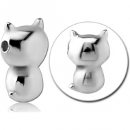 SURGICAL STEEL ATTACHMENT FOR BALL CLOSURE RING - CAT PIERCING