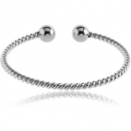 SURGICAL STEEL TWISTED WIRE BANGLE