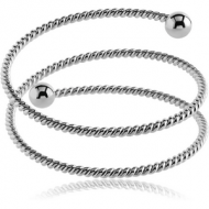 SURGICAL STEEL TWISTED WIRE BANGLE