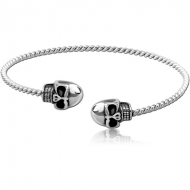 SURGICAL STEEL BANGLE - SKULL