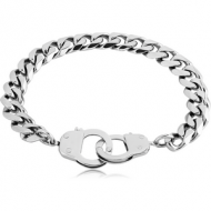 SURGICAL STEEL BRACELET HANDCUFFS LOCK