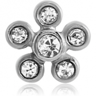 SURGICAL STEEL ATTACHMENT FOR 1.6 MM THREADED PIN - FLOWER PIERCING