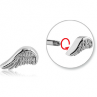 SURGICAL STEEL ATTACHMENT FOR 1.6 MM THREADED PIN - WING PIERCING