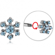 SURGICAL STEEL ATTACHMENT FOR 1.6 MM THREADED PIN - FLOWER PIERCING