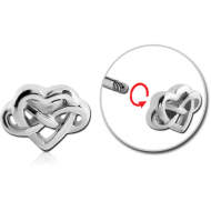 SURGICAL STEEL ATTACHMENT FOR 1.6 MM THREADED PIN PIERCING