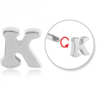 SURGICAL STEEL ATTACHMENT FOR 1.6 MM THREADED PIN - K PIERCING