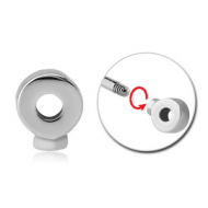SURGICAL STEEL ATTACHMENT FOR 1.6 MM THREADED PINS - BEAD PIERCING