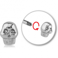 SURGICAL STEEL ATTACHMENT FOR 1.6MM THREADED PINS - SKULL PIERCING