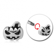 SURGICAL STEEL ATTACHMENT FOR 1.6 MM THREADED PINS - PUMPKIN PIERCING