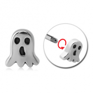 SURGICAL STEEL ATTACHMENT FOR 1.6 MM THREADED PINS - GHOST PIERCING