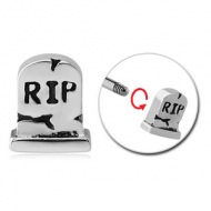 SURGICAL STEEL ATTACHMENT FOR 1.6 MM THREADED PINS - TOMB PIERCING
