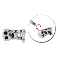 SURGICAL STEEL ATTACHMENT FOR 1.6 MM THREADED PINS - BOO PIERCING