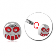 SURGICAL STEEL ATTACHMENT FOR 1.6 MM THREADED PINS - GHOST PIERCING