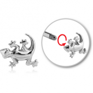 SURGICAL STEEL ATTACHMENT FOR 1.6 MM THREADED PINS - SALAMANDER PIERCING