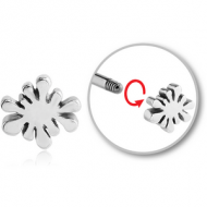 SURGICAL STEEL ATTACHMENT FOR 1.6 MM THREADED PINS - SPLAT PIERCING