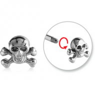 SURGICAL STEEL ATTACHMENT FOR 1.6 MM THREADED PINS - BONES SKULL PIERCING