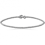 STERLING SILVER 925 CABLE CHAIN BRACELET WITH LOCKER