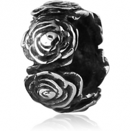 SURGICAL STEEL BEAD 5.0 - 5.2 MM HOLE - ROSES