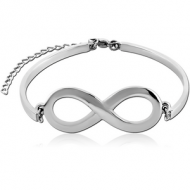 SURGICAL STEEL BANGLE WITH FLOATING ATTACHMENT - INFINITY