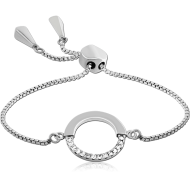 SURGICAL STEEL JEWELLED BRACELET