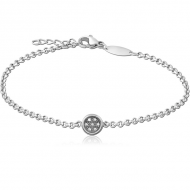 SURGICAL STEEL JEWELLED BRACELET