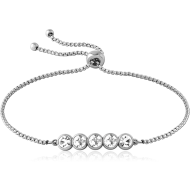 SURGICAL STEEL JEWELLED BRACELET