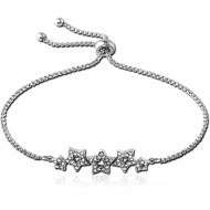 SURGICAL STEEL JEWELLED BRACELET