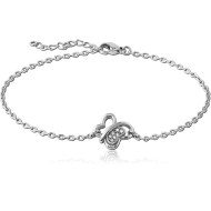 SURGICAL STEEL JEWELLED BRACELET