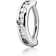 SURGICAL STEEL JEWELLED BELLY CLICKER PIERCING