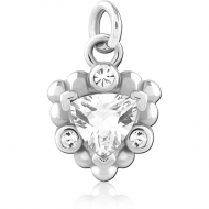 SURGICAL STEEL JEWELLED CHARM