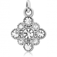 SURGICAL STEEL JEWELLED CHARM